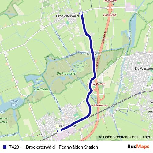 7423 bus Line Map