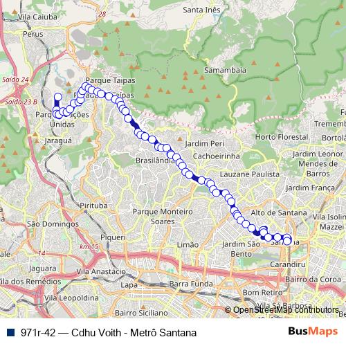 971r-42 bus Line Map