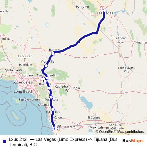 Lxus 2121 bus Line Map