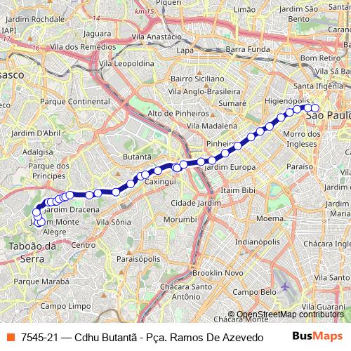 7545-21 bus Line Map