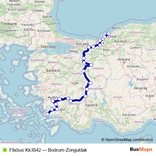 Flixbus Kk3542 bus Line Map