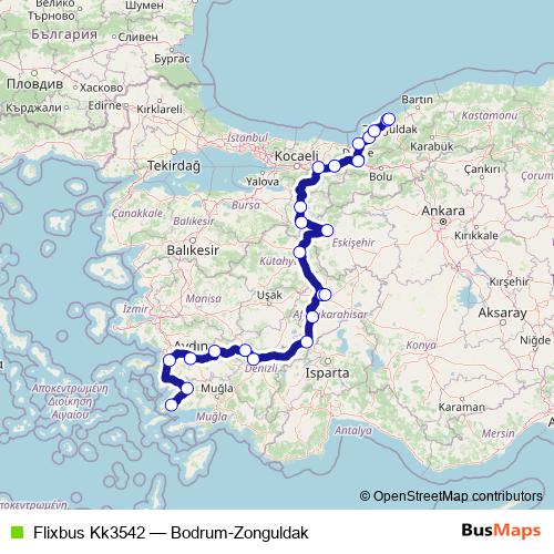 Flixbus Kk3542 bus Line Map