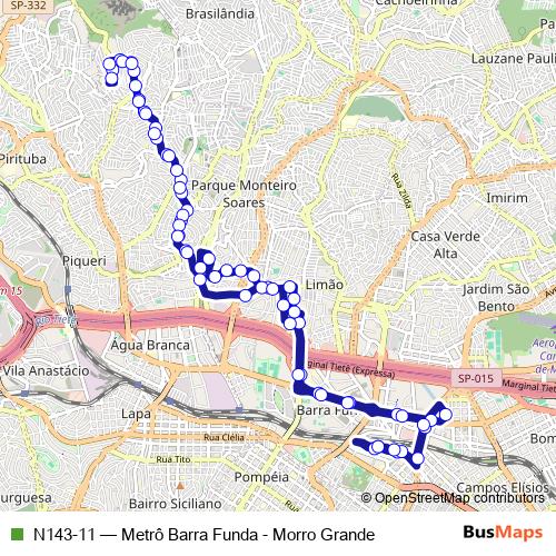 N143-11 bus Line Map