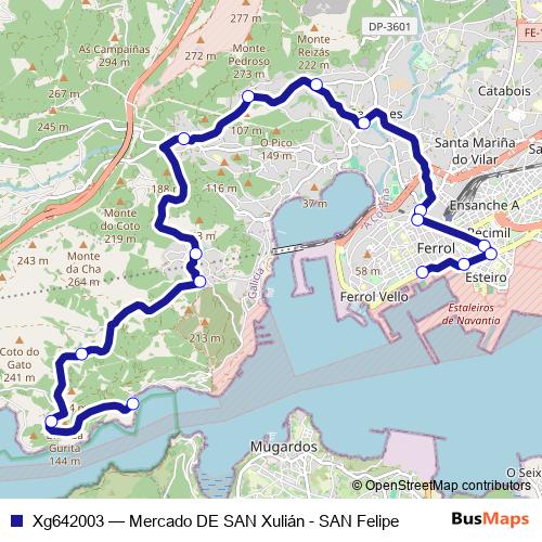 Xg642003 bus Line Map
