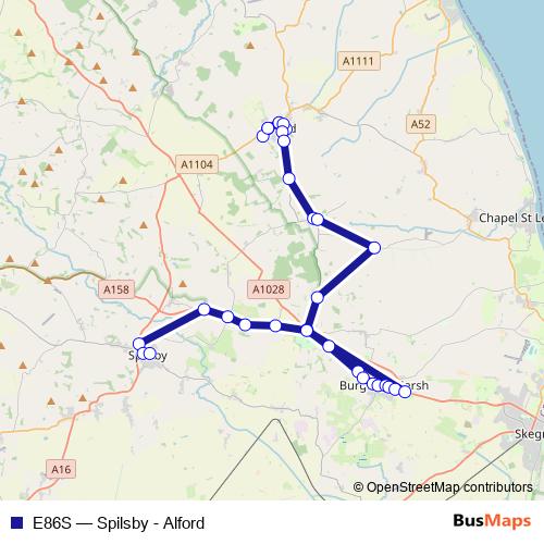 E86S bus Line Map