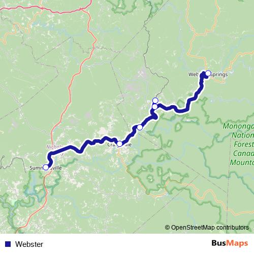 Webster bus Line Map