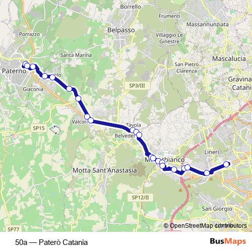 50a bus Line Map