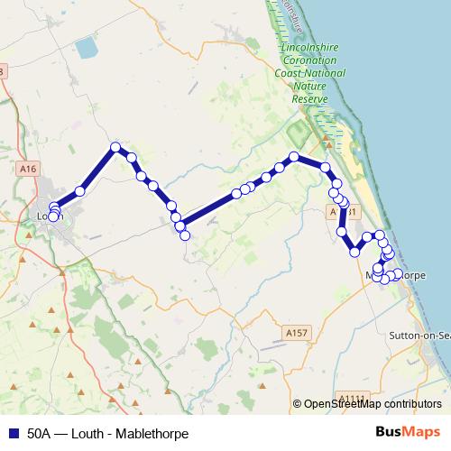 50A bus Line Map