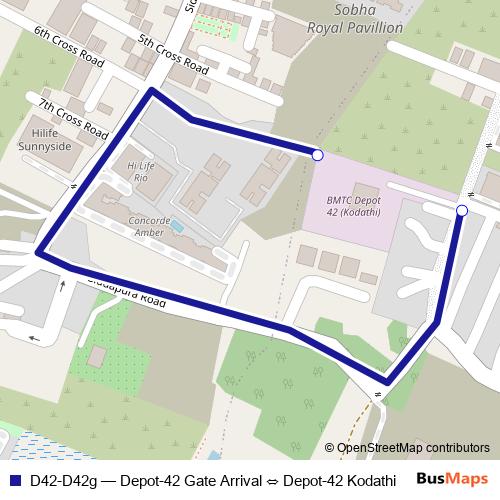 D42-D42g bus Line Map