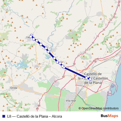 L8 bus Line Map