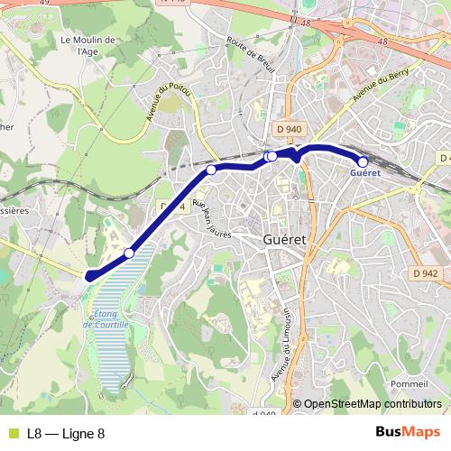 L8 bus Line Map