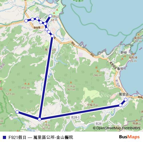 F921假日 bus Line Map