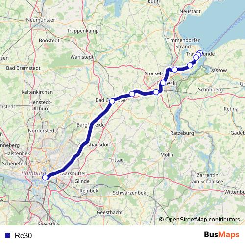 Re30 rail Line Map