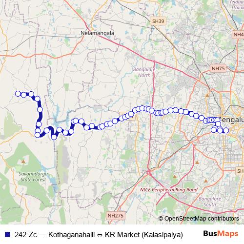 242-Zc bus Line Map