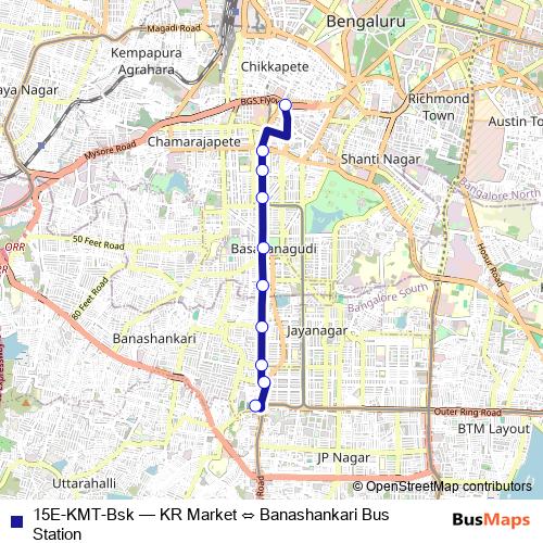 15E-KMT-Bsk bus Line Map
