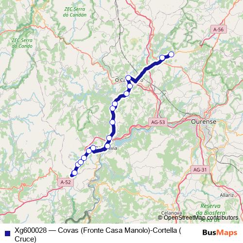 Xg600028 bus Line Map