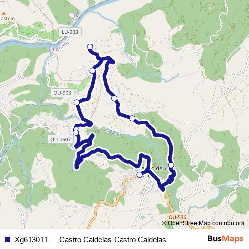 Xg613011 bus Line Map