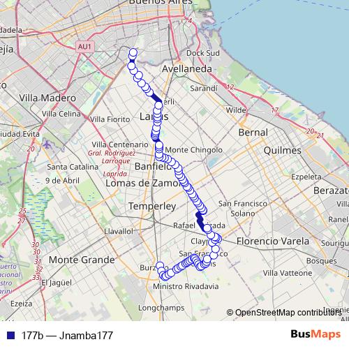 177b bus Line Map