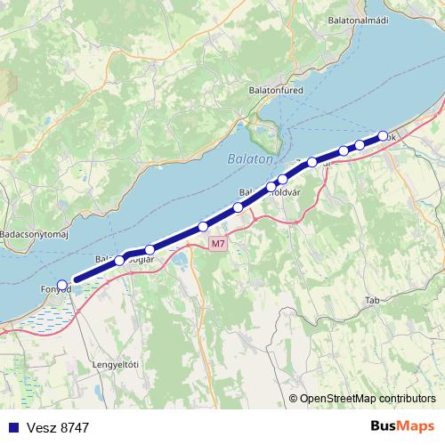 Vesz 8747 rail Line Map