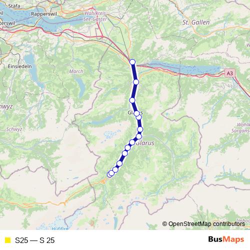 S25 rail Line Map