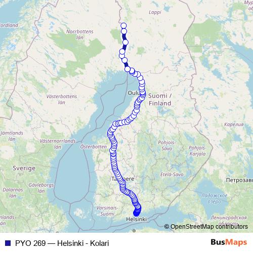 PYO 269 rail Line Map