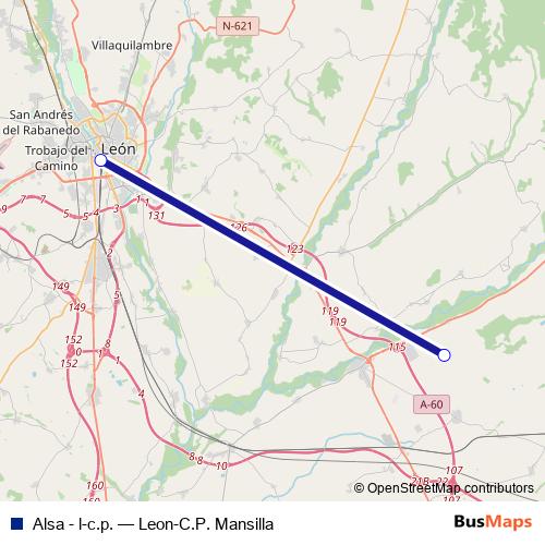 Alsa - l-c.p. bus Line Map
