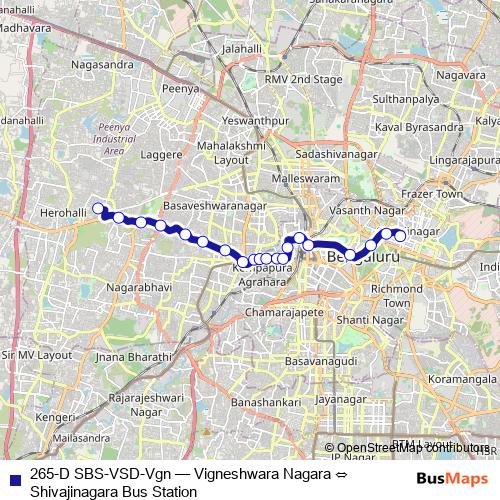 265-D SBS-VSD-Vgn bus Line Map