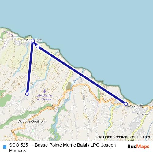SCO 525 bus Line Map