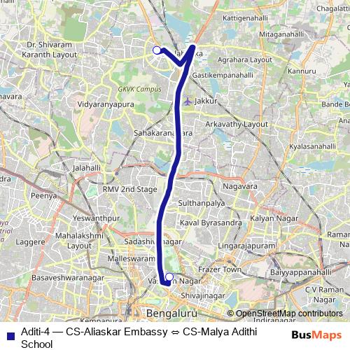 Aditi-4 bus Line Map