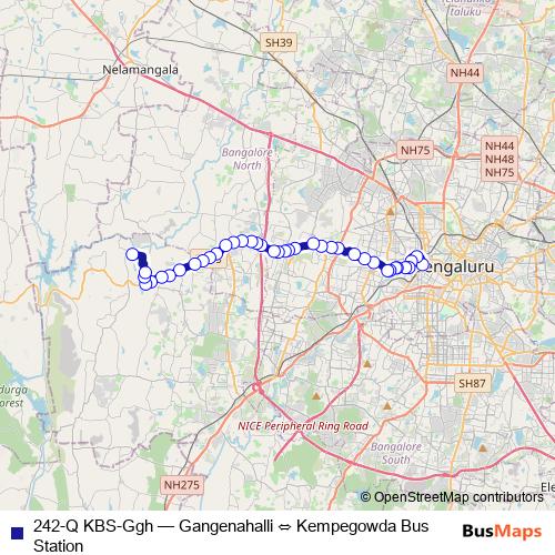242-Q KBS-Ggh bus Line Map