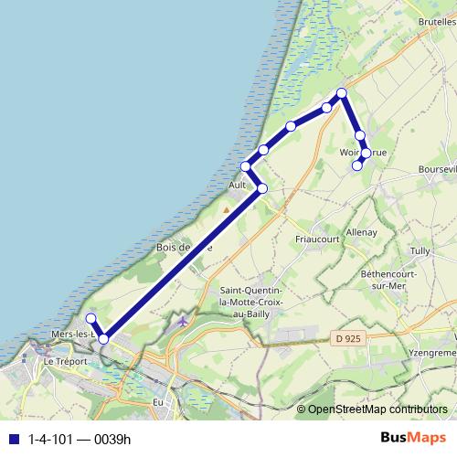 1-4-101 bus Line Map