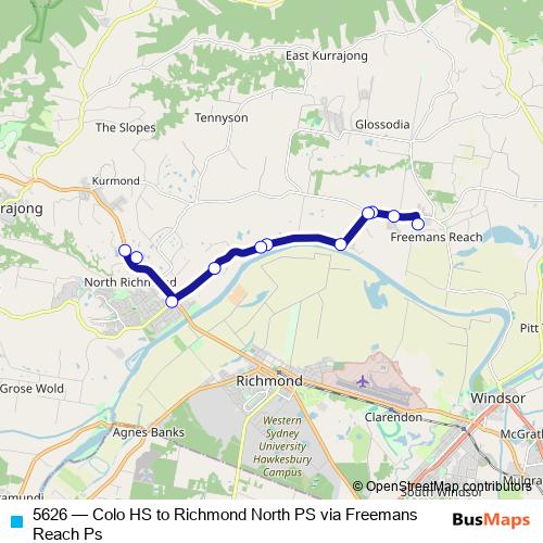 5626 bus Line Map