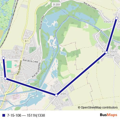 7-15-106 bus Line Map