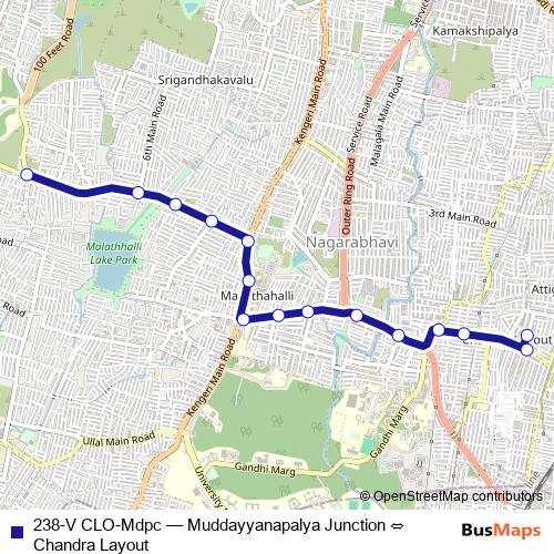 238-V CLO-Mdpc bus Line Map