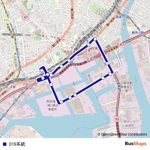 019계통 bus Line Map