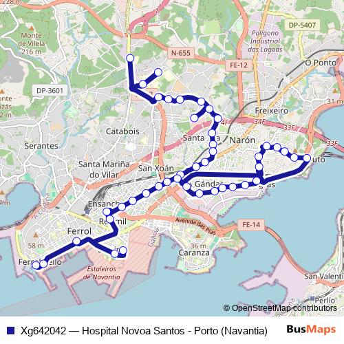 Xg642042 bus Line Map