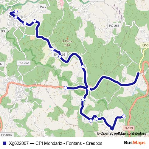 Xg622007 bus Line Map