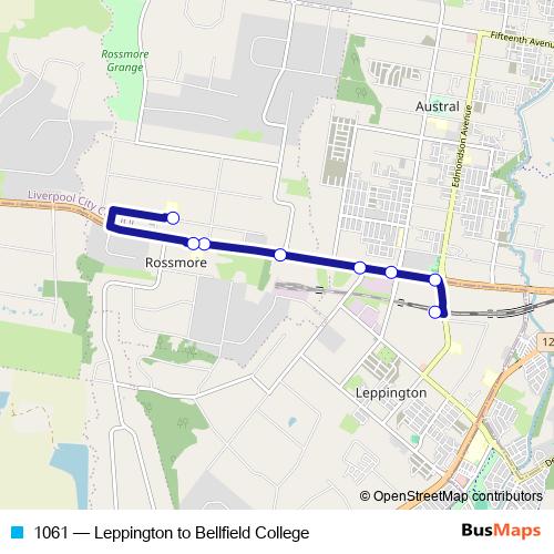 1061 bus Line Map