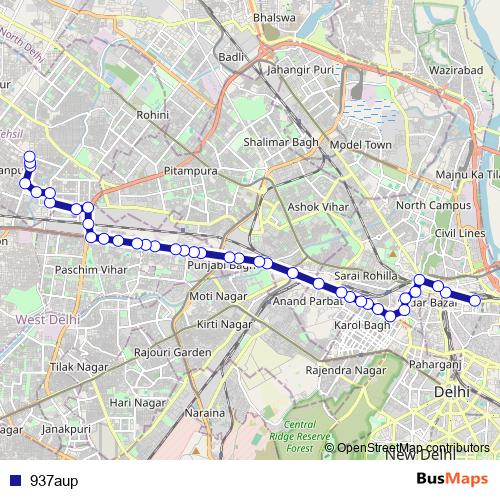 937aup bus Line Map