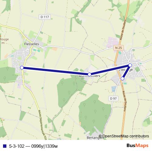 5-3-102 bus Line Map