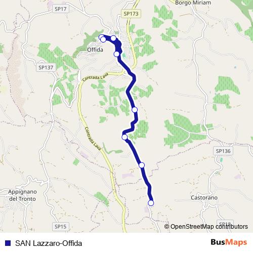 SAN Lazzaro-Offida bus Line Map