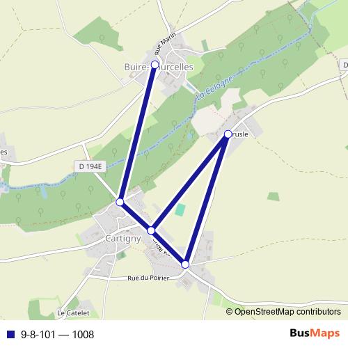 9-8-101 bus Line Map