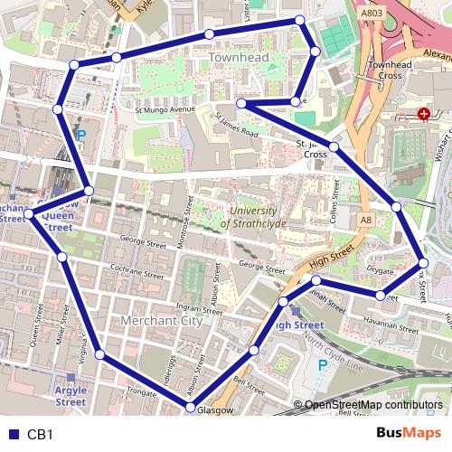 CB1 bus Line Map