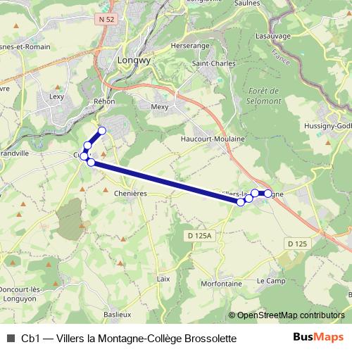 Cb1 bus Line Map