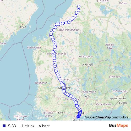 S 33 rail Line Map