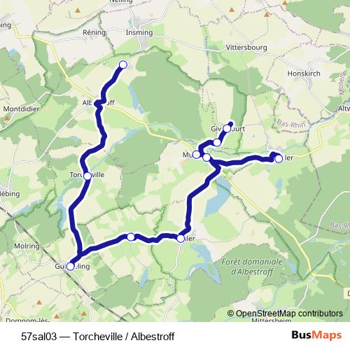 57sal03 bus Line Map