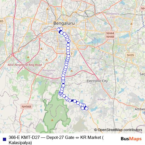 366-E KMT-D27 bus Line Map
