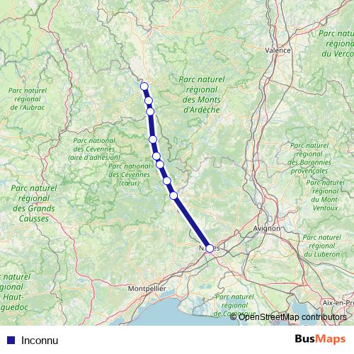 Inconnu bus Line Map