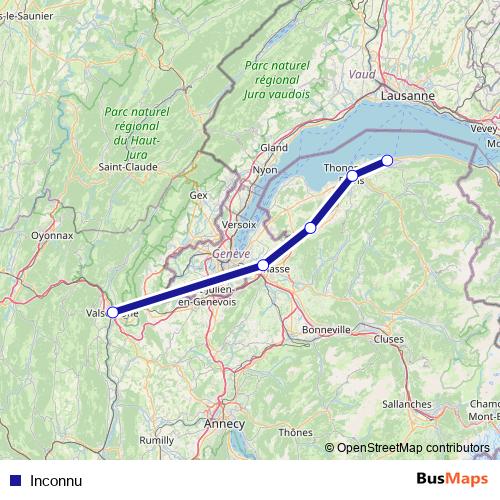 Inconnu bus Line Map