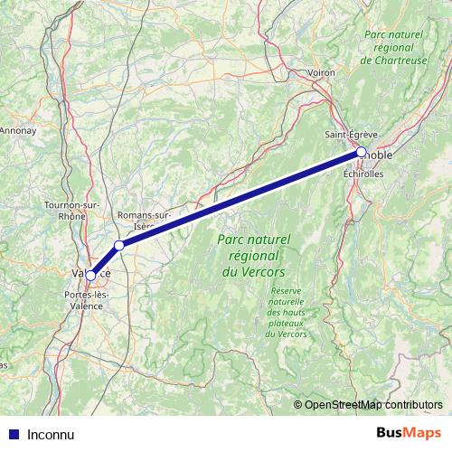 Inconnu bus Line Map